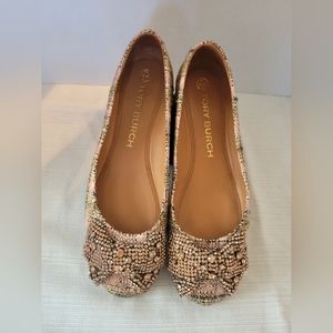 Tory Burch Beaded Bow ballet flats
